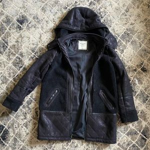ABERCROMBIE Sherpa suede jacket